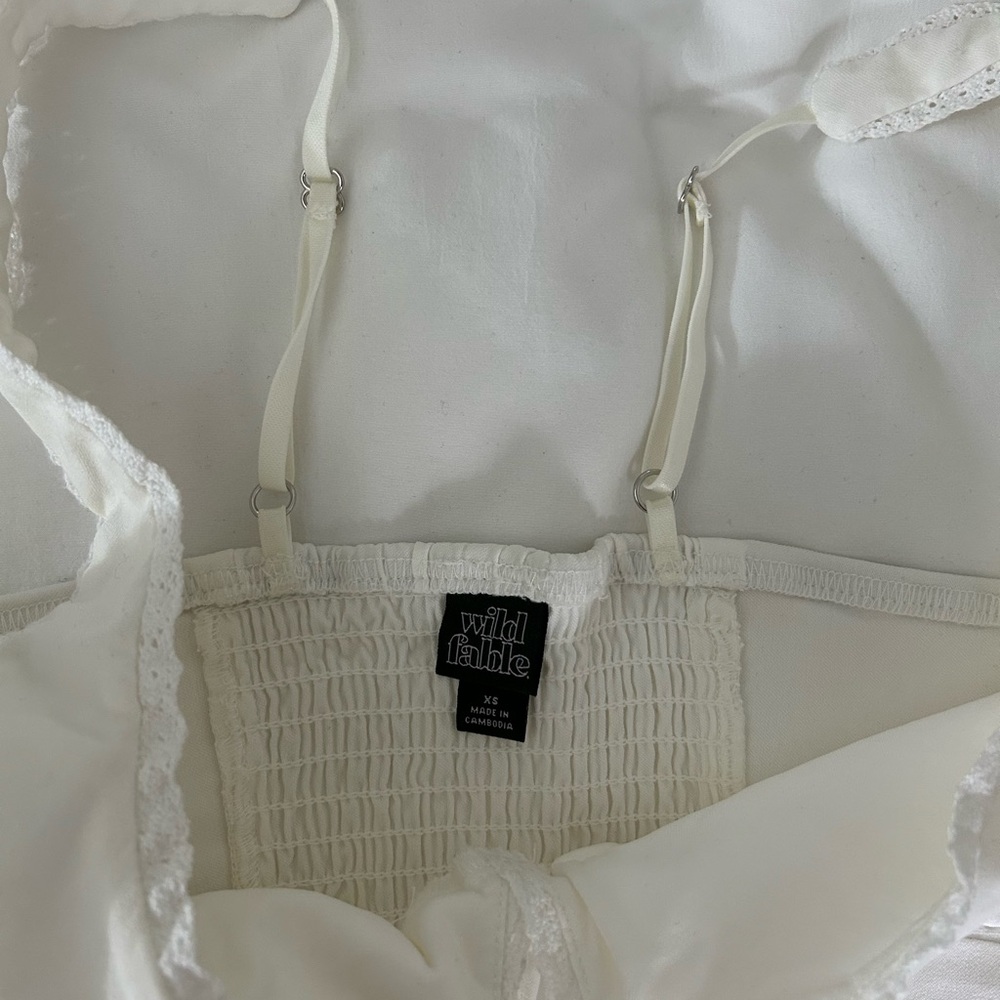 Wild Fable White Lace Trim Top - Picture 2 of 3